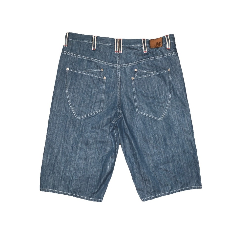 Sean John Baggy Shorts Mens 38 Light Wash Skater Jorts Y2K Grunge Oversize Denim